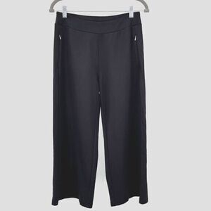 Calia by Carrie Underwood Crop Wide Leg Pants Womens S Black Pull-On Ponte‎ Knit